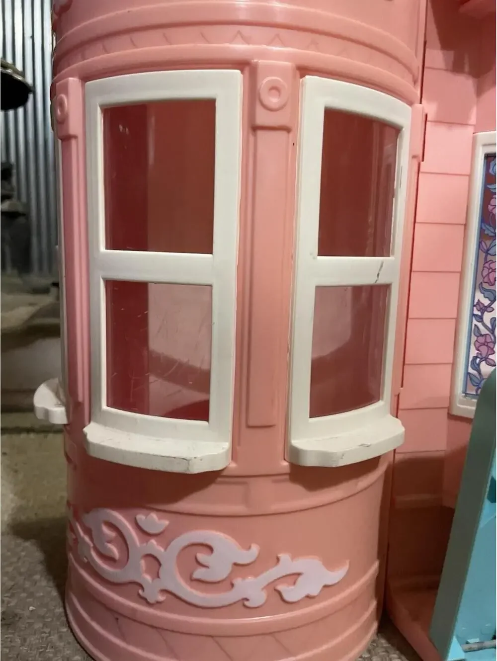 Vintage 1995 Barbie Victorian Dream House Pink Blue! Retro